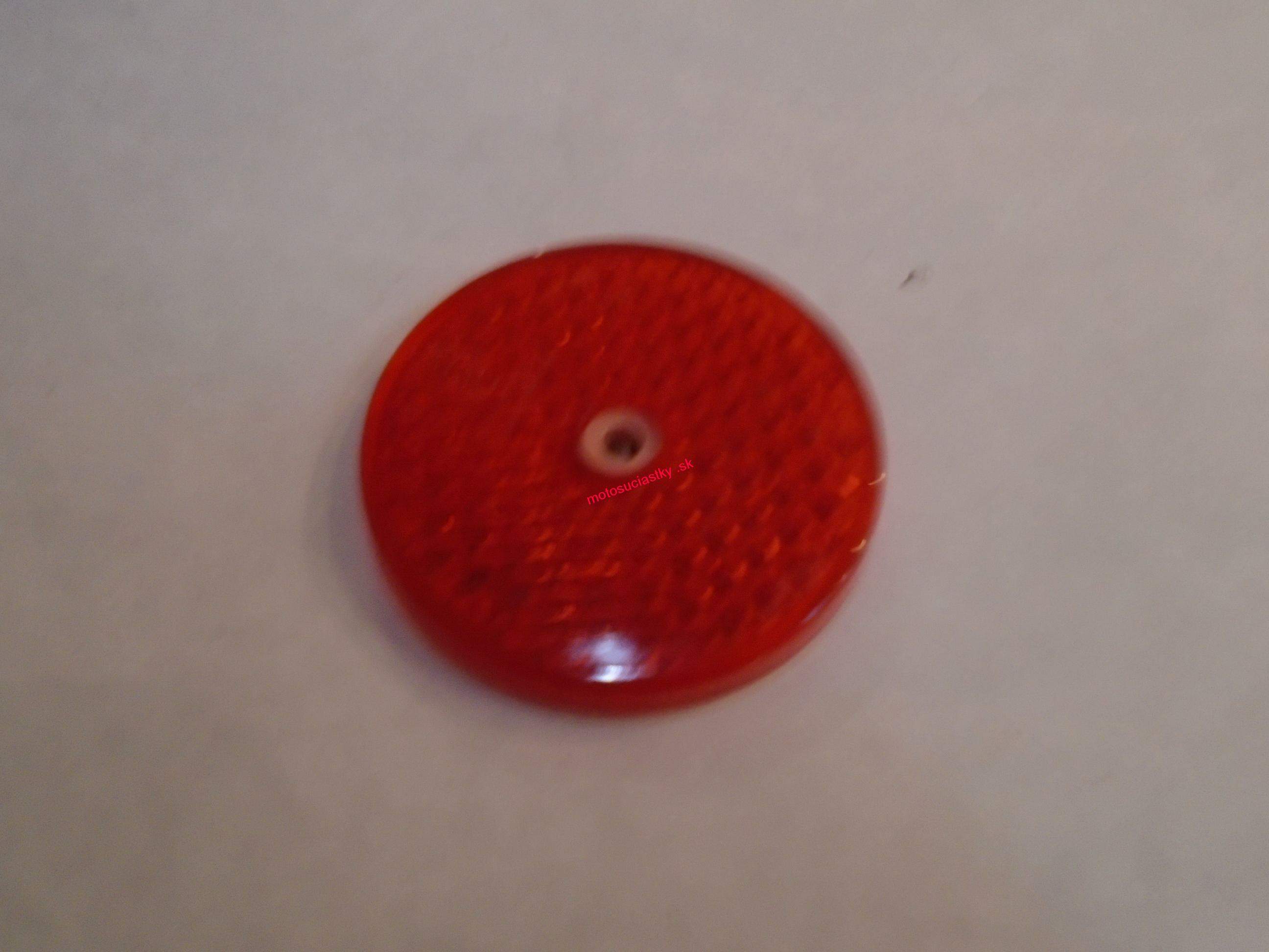 odrazka gulatá - červená, 62mm ( UNI ) s otvorom
