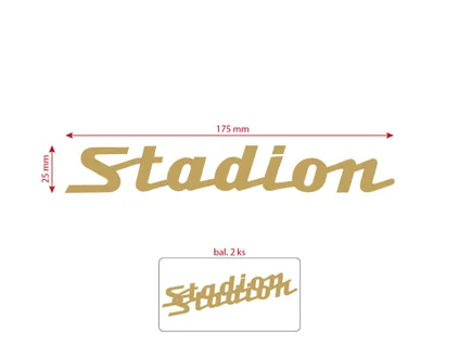 Nálepka STADION - zlatá 2ks *M