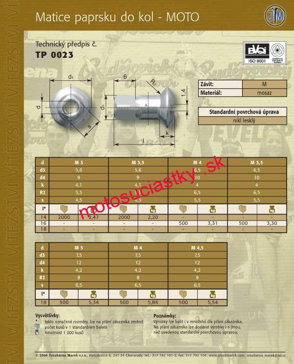 matica spicu  M4-18 ( UNI ) chrom